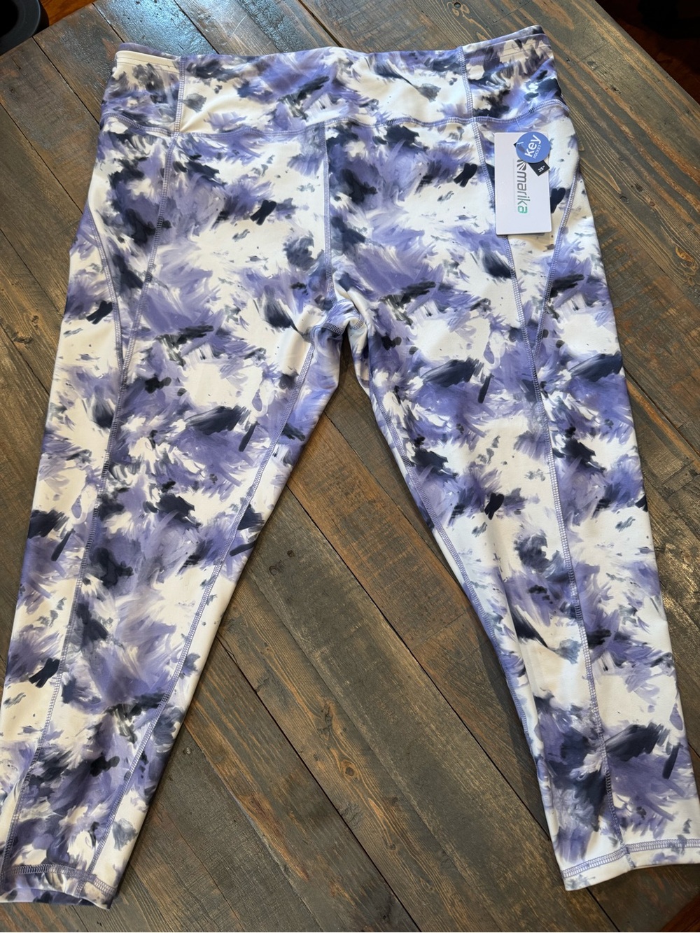 Marika Navy Floral & Lavender Watercolor Leggings Set - Picture 2 of 4